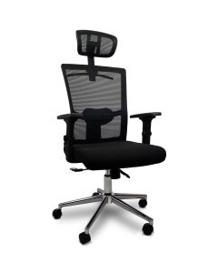 Cadeira de Escritório Comfy Absolute Tela Mesh Preta e Relax Avançado