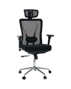 Cadeira de Escritório Comfy Nobby Tela Mesh Preta, Braço 3D e Relax Avançado