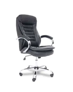 Cadeira de Escritório Comfy Leader Preta, Base Giratória e Sistema Relax