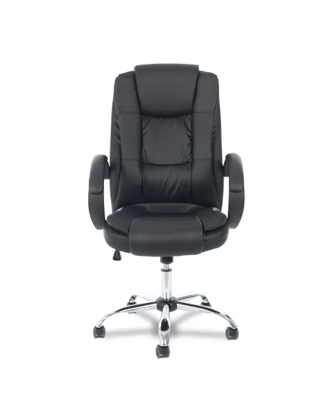 Cadeira de Escritório Comfy Direction Preta, Base Giratória e Sistema Relax
