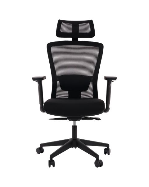 Cadeira de Escritório Comfy New Stance Ultra Tela Mesh Preta, Assento Slide, Braços 4D, Relax Avançado