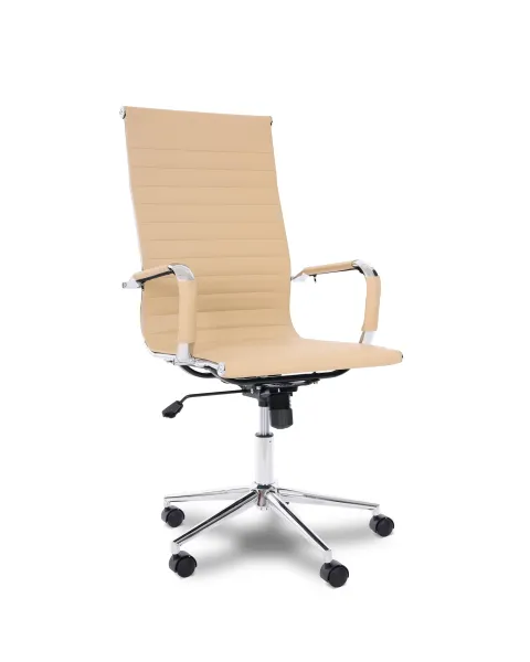 Cadeira de Escritório Comfy Nifty Plus Caramelo, Base Giratória e Sistema Relax