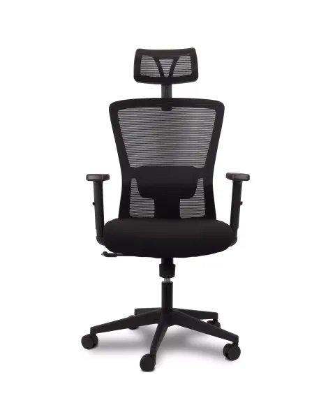 Cadeira de Escritório Comfy Stance Evo Tela Mesh Preta, Base Giratória e Relax Avançado