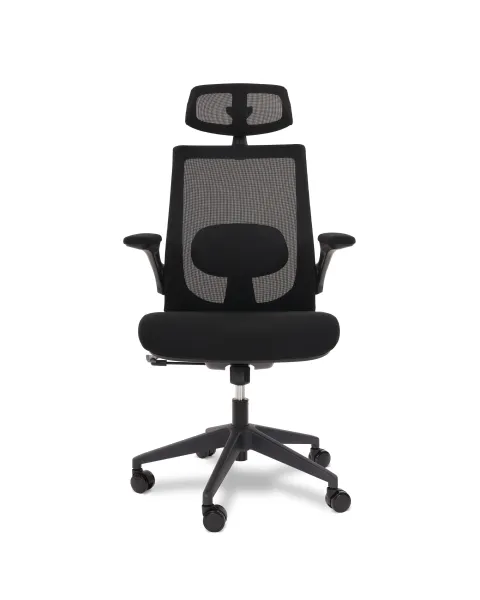 Cadeira de Escritório Flexy Wise Tela Mesh Preta, Base Giratória e Sistema Relax