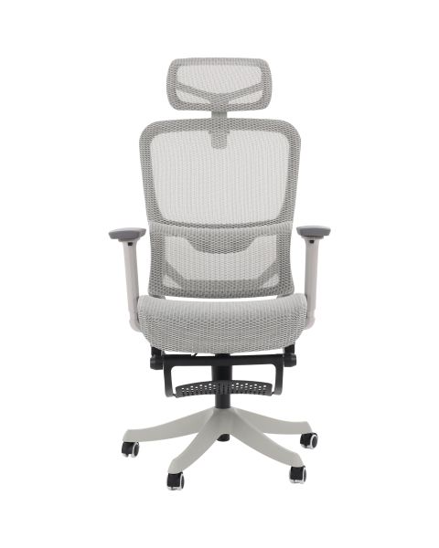 Cadeira de Escritório Flexy Axis Cinza Tela Mesh Cinza Base Giratória e Sistema Relax