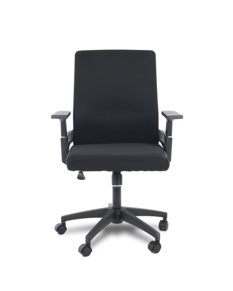 Cadeira de Escritório Flexy Lumos Preta em Tecido Fresh, Base Giratória e Sistema Relax