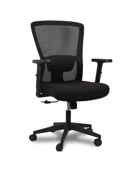 Cadeira de Escritório Comfy Corporate Evo Tela Mesh Preta, Base Giratória e Relax Avançado